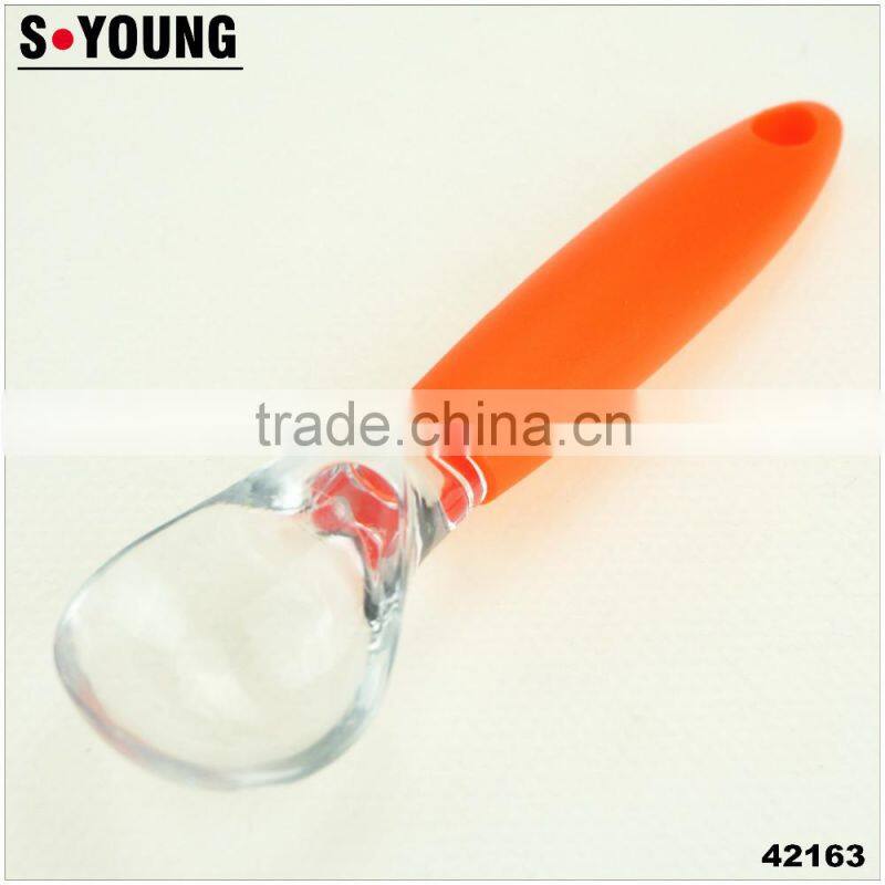42163 hot sale plastic soft handle ice cream spoon
