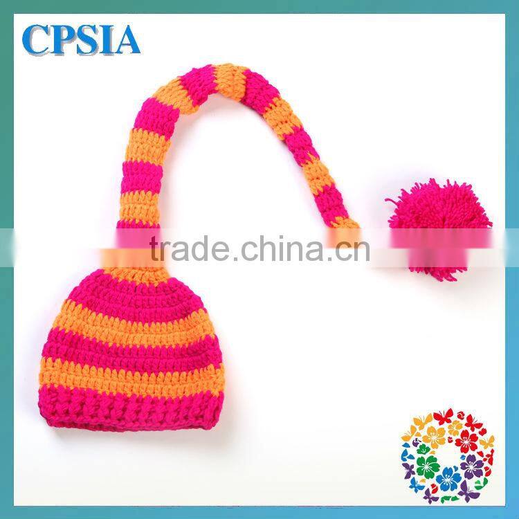 2014 Hot Sale 100% Handmade Hat Mix Colour Cute Baby Knitted Crochet Hat