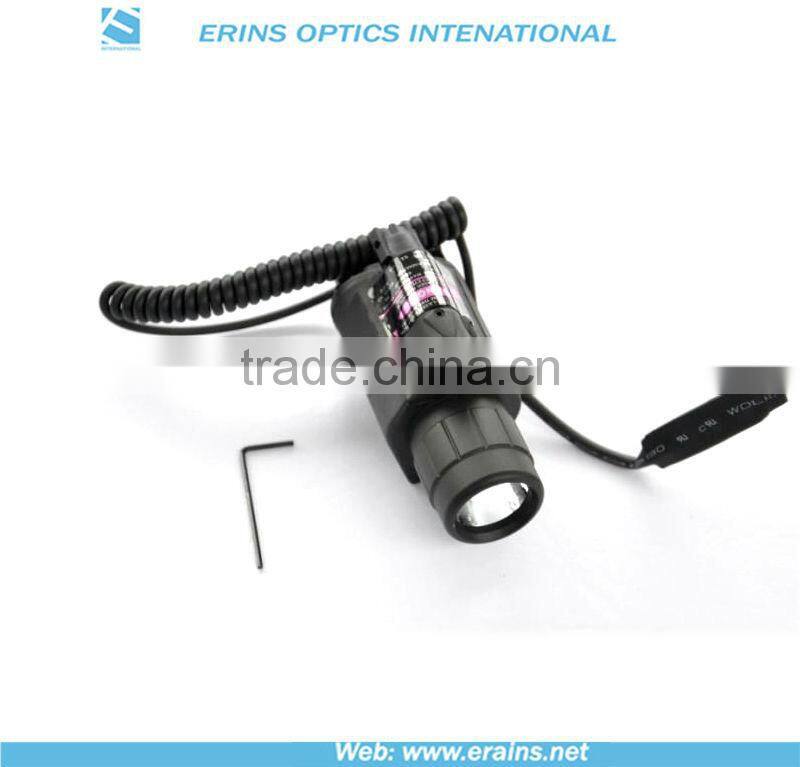 Lightweighted Plastic housing green laser sight and 200 lumens CREE Q5 LED flashlight combo