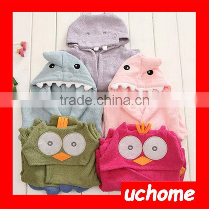 UCHOME Beautiful Children Bathrobes 2016 Animal Hooded Towel