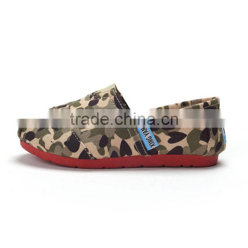 slip-on no laces fashion stylish camouflage baby children cloth casual embroidered cotton shoes for kids boys girls or adults