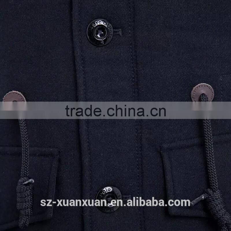 Customized black plain down jacket winter thick coat for men