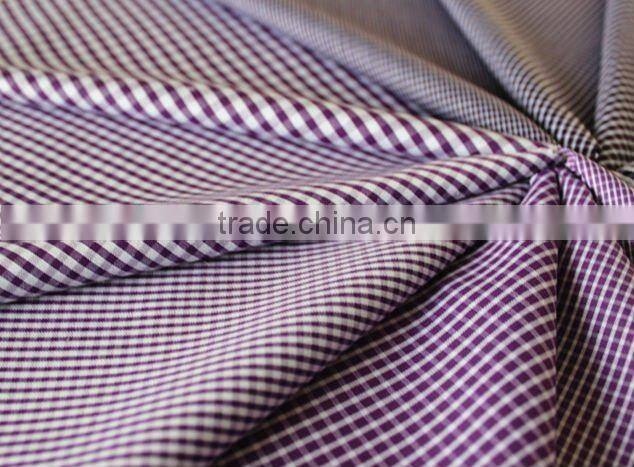 2013 fashion design combed cotton micro fiber plaid fabric