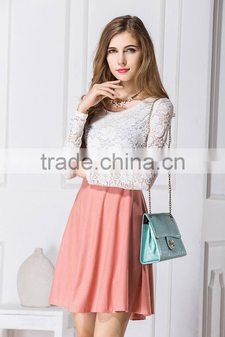 Latest Hot sell casual fashion mature Lace style clothing wholesale ladies women fashion dresses