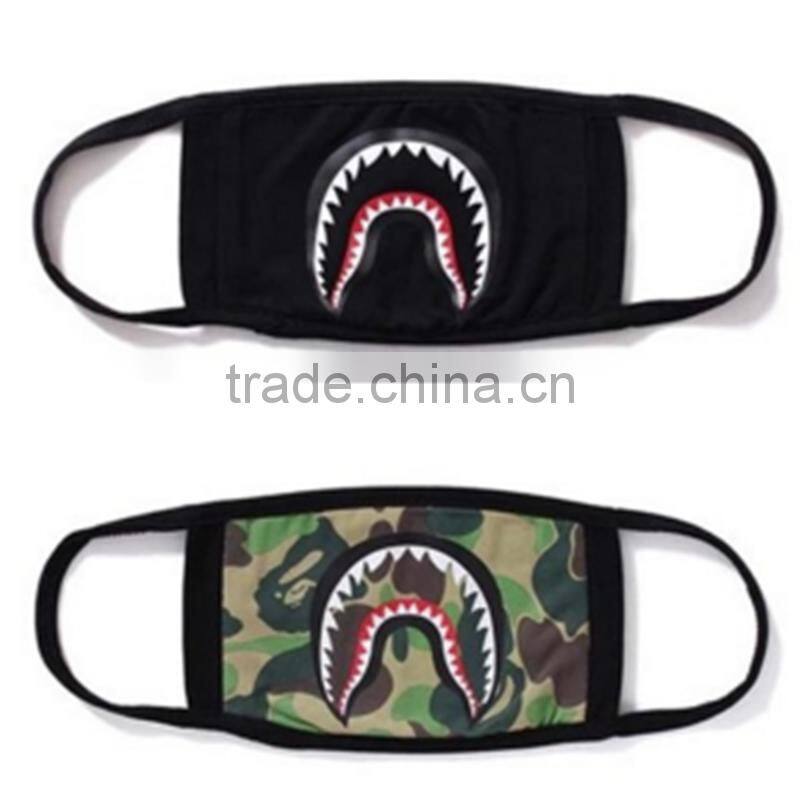 2017 Top sellimg Exquisite packing camouflage printed cotton black mouth mask to Anti fog