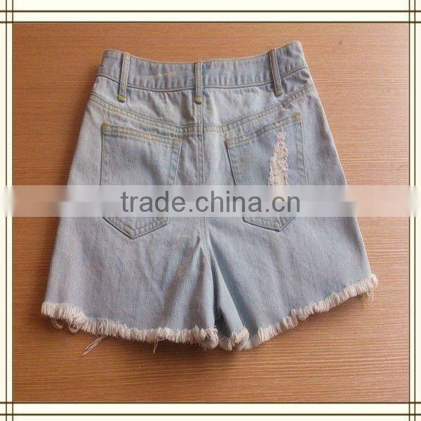 2012 women latest fashion shining blue hot pants