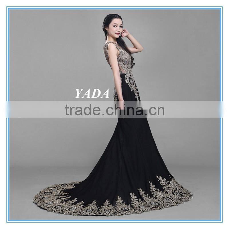 Elegant Lace Beaded Embroidery Mermaid Long Evening Dress
