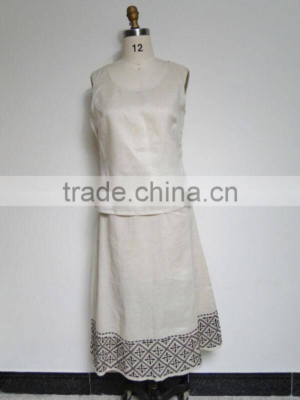 Indian women embroidery 3 pcs skirt suit