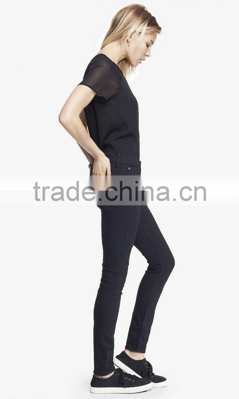 2016 latest jeans tops girls wholesale in bulk