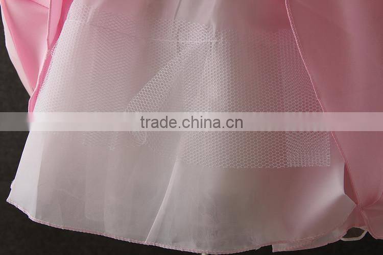 2017 girls dresses children frocks designs pink Lovely Bow-knot Vietnam 1 year baby girl dresses images first Communion dresses