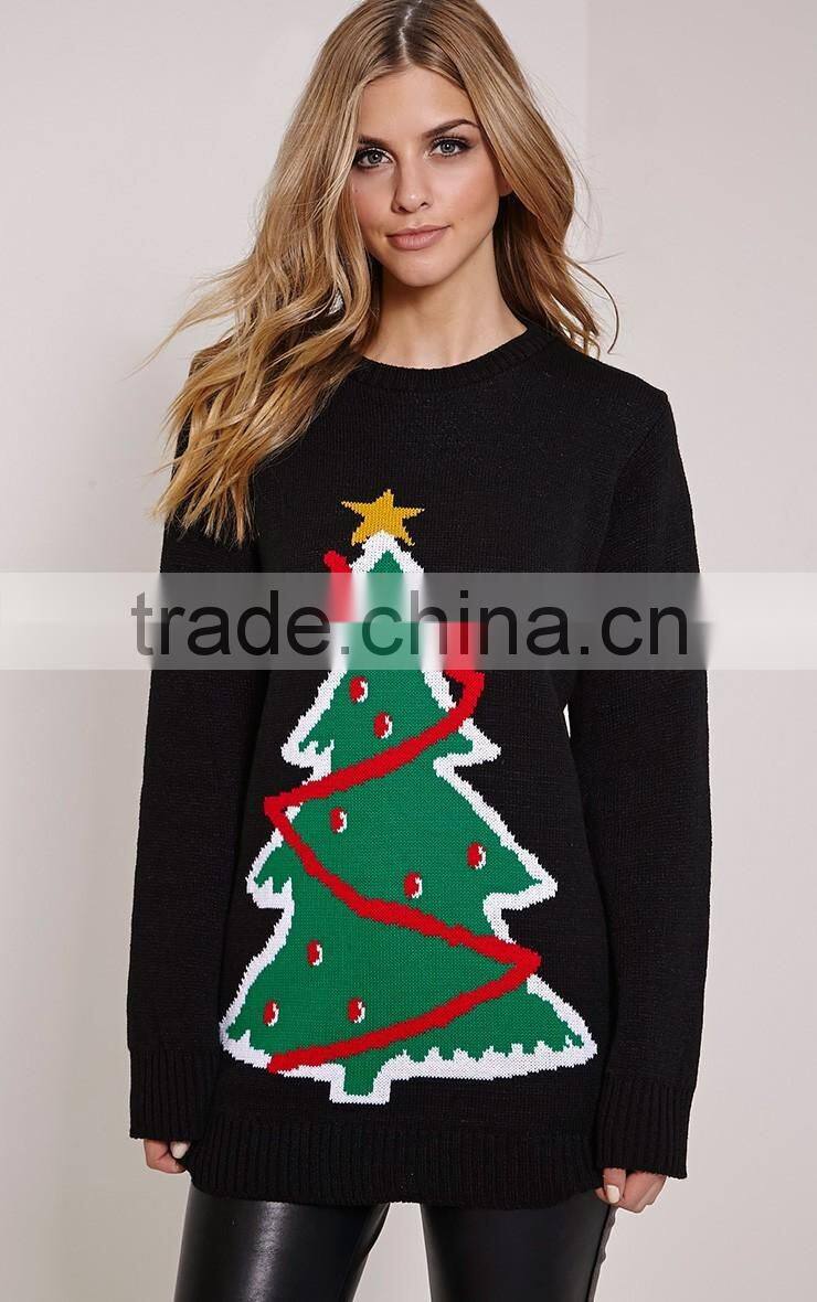 Customized new fashion christmas sweater with round neck