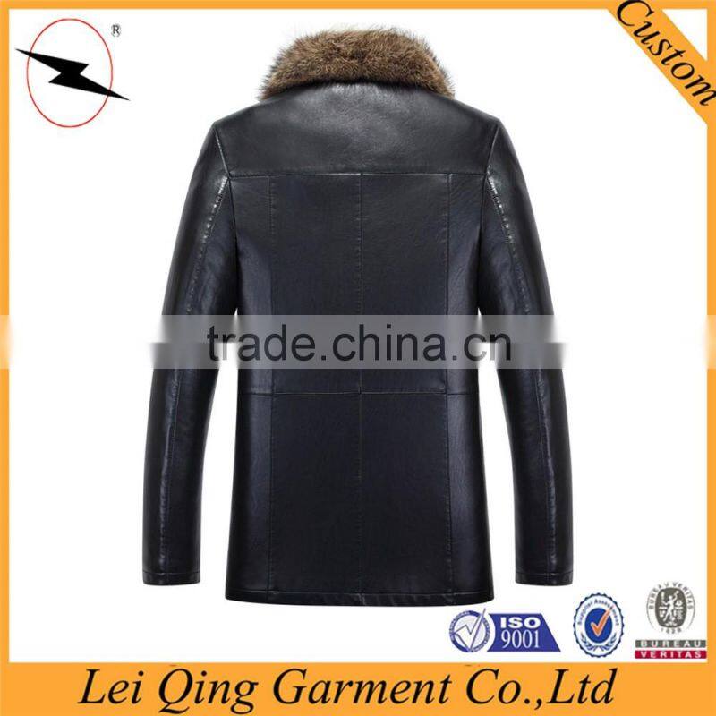 New fashion real black fur jackets for men