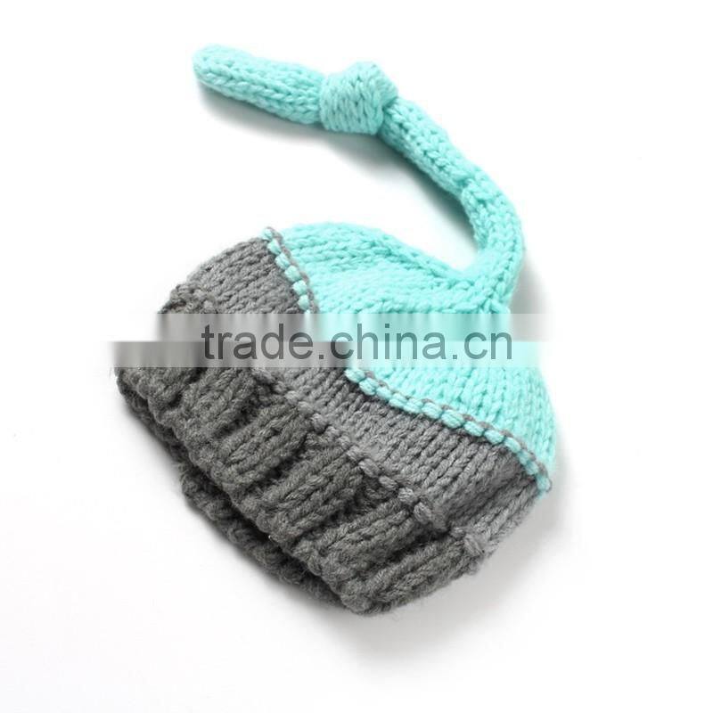 2pcs Set Newborn Baby Girl Boy Crochet Knit Hat Costume Photography Prop Outfit Set