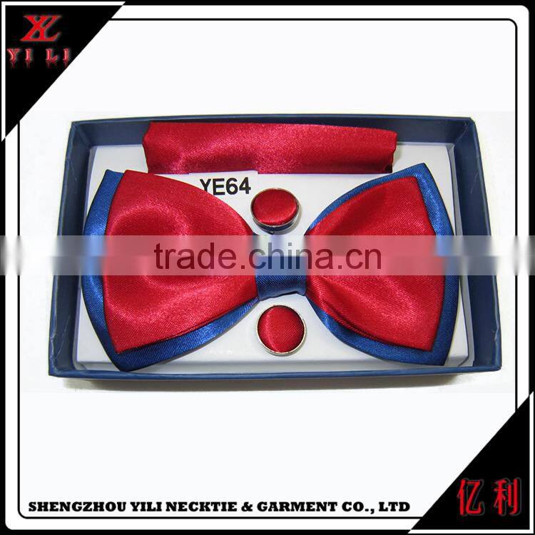 Nice design cheap fashion colorful 100% silk bowtie plain