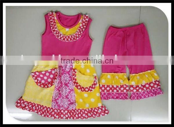 2016 summer fall boutique girl easter chevron girl outfit giggle moon girl remake ruffles clothing set summer wear cater outfit