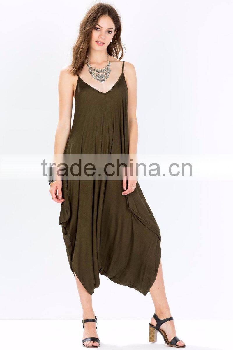 New arrival spaghetti straps festival season harem jumpsuit clothes women