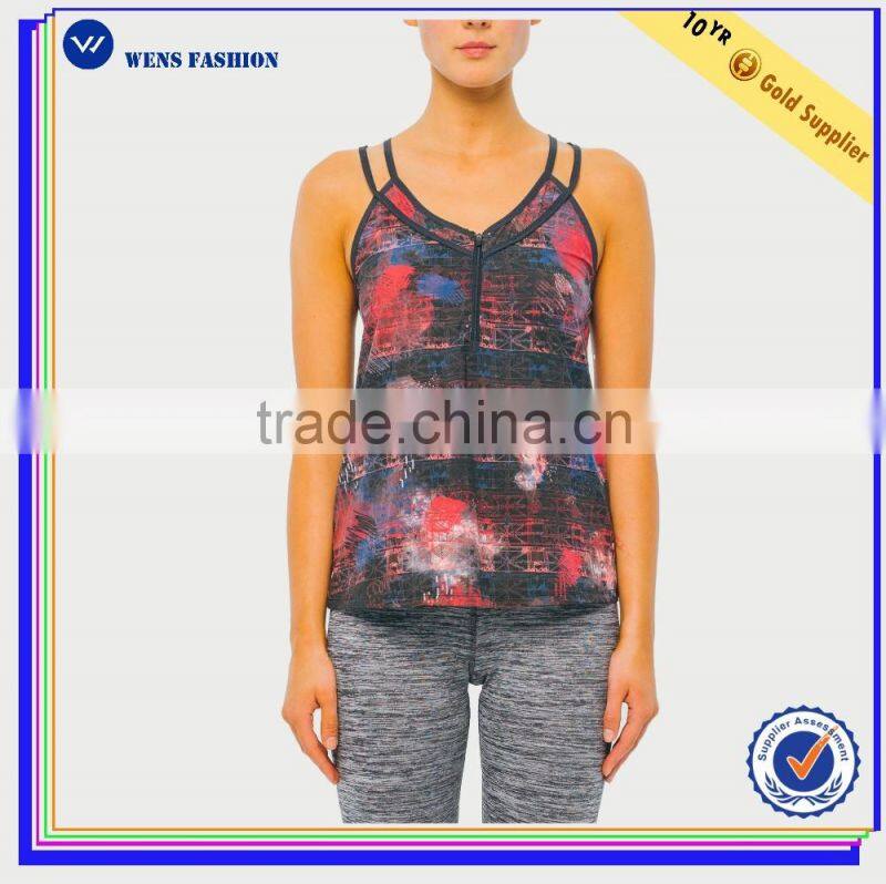 2016 new fashion women fitness yoga wear sexy sports tank tops manufacturer