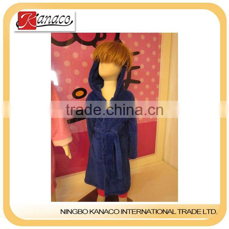 Boy's Garment 100% Polyester Kids Coral Fleece Thick Robe