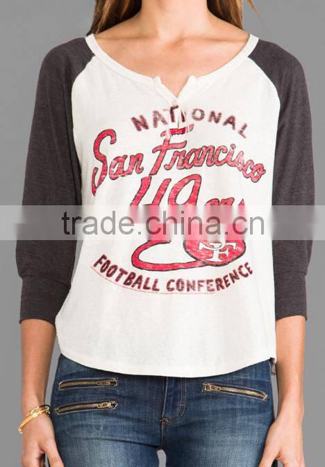 3/4 sleeve raglan t-shirt