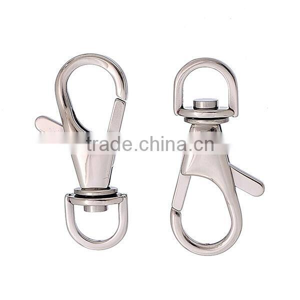 Oval Silver Tone Stainless Steel Lobster Swivel Clasps For Key Rings Chain