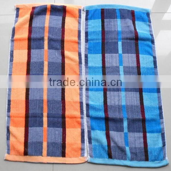 custom made dyed yarn terry 100 polyester towel 33cm*75cm stock lot
