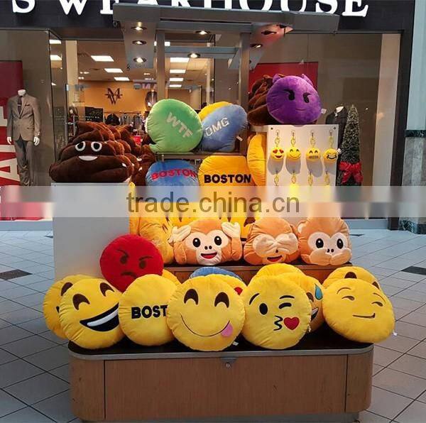 New Creative Plush Stuffed funny emoji plush monkey pillow