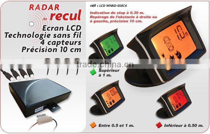 Hot sales! Wireless LCD Display car reverse parking sensors with rearview mirror