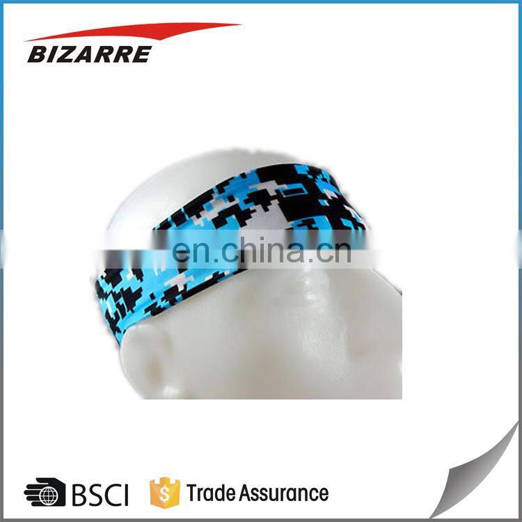 Custom wholesale mens High Quality Quick-Dry Colorful Running Stretch elastic sports Headbands