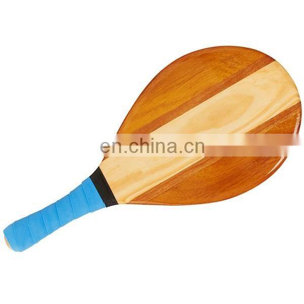Wholesale Wooden Beach racket sale / 2 beach paddle with 1 ball
