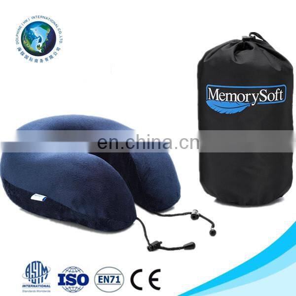 Fashion cheap plush blue bear neck cushion customized cute soft animal travel neck pillow