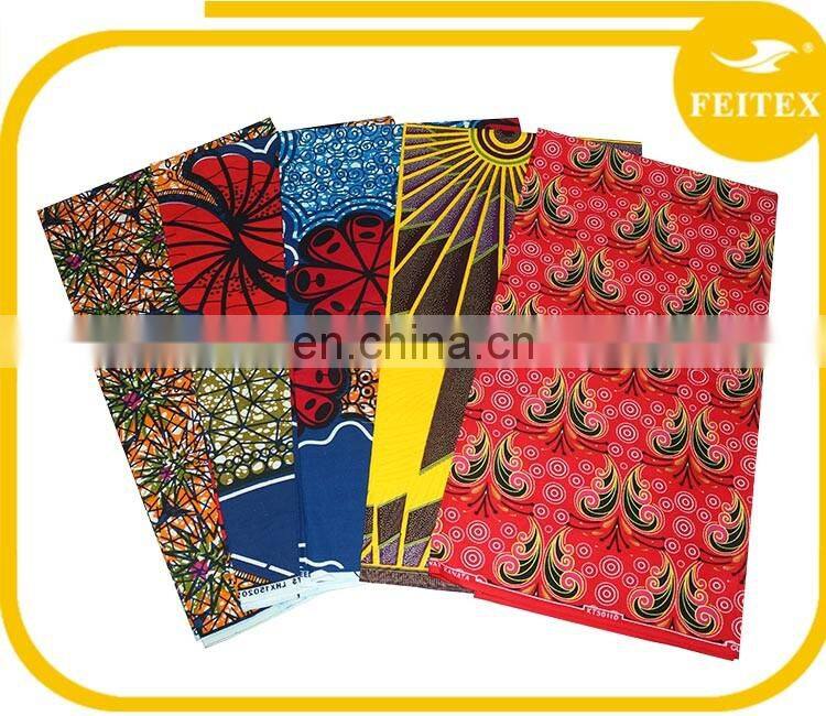 African Dressing Fabric 100% Cotton Real Wax Printed Fabric Home Textile Promotion