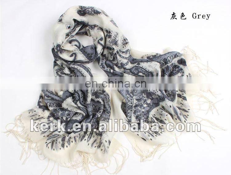 Neew style gardens floral women winter warm pashmina shawl wool shemagh scarf