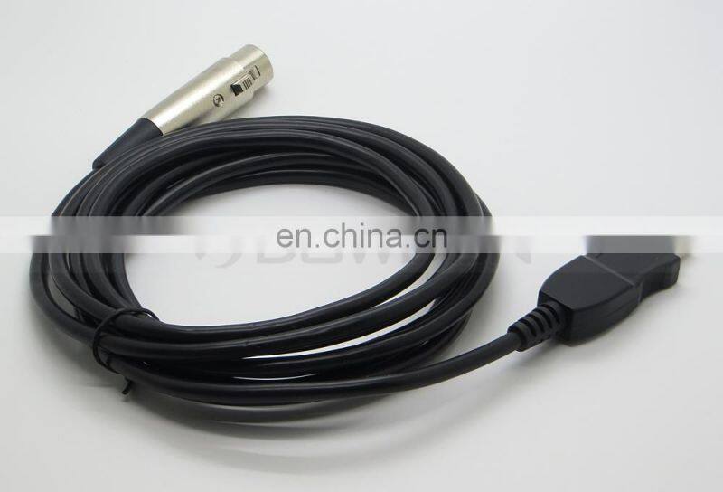 XLR Female to USB Male Microphone Mic Link Cable 3M 10FT