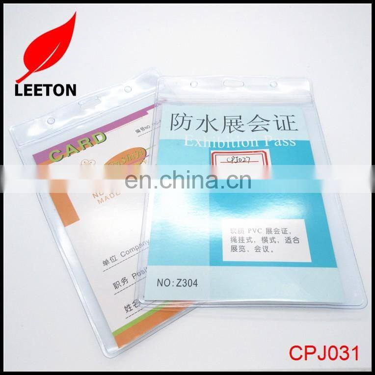 Factory custom PVC waterproof exhibition ID card holder