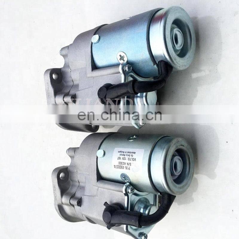 Excavator engine parts A2300 12V starter motor 4900574