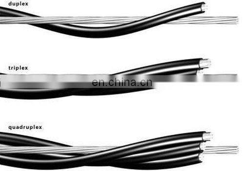 Overhead Duplex/Triplex/Quadruplex xlpe insulated ABC cable sizes
