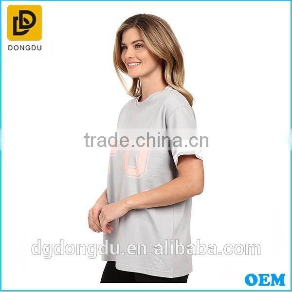 Latest 2016 Custom Cheap Hight Qualtiy Print T-Shirt for Lady