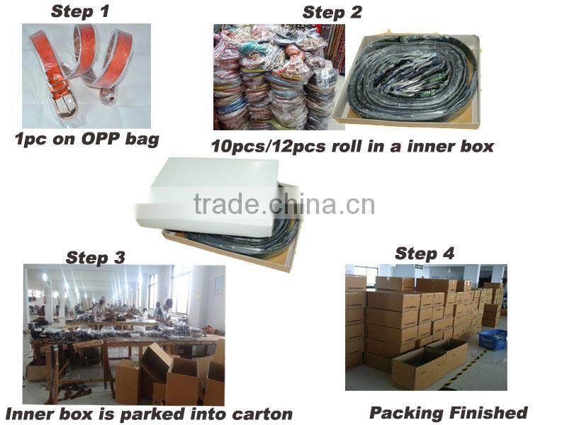 Man's 3cm brown col fashionable PU waist belt