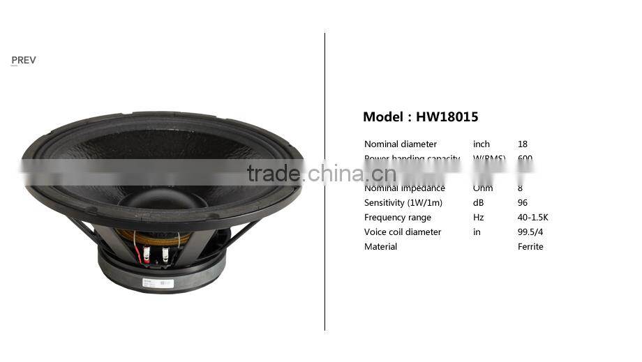 18 Inch PRO Subwoofer Speaker Box/Sound Equipment System/Subwoofer