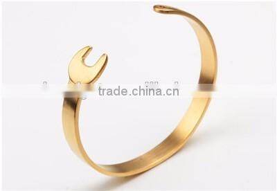 Men's Fashion Jewelry Stainless Steel Mechanic Spanner Wrench Bracelet Bangle for couples