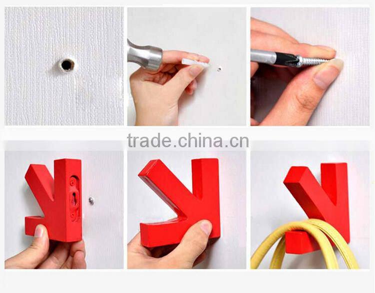 Creative Lovely Wood Hook Coat Hanger