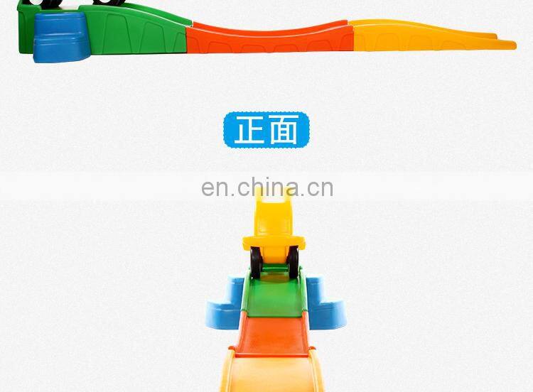 good quality Children cheap kindergarten plastic ride on toy cars track roller coaster three-stage scooter plastic car for baby