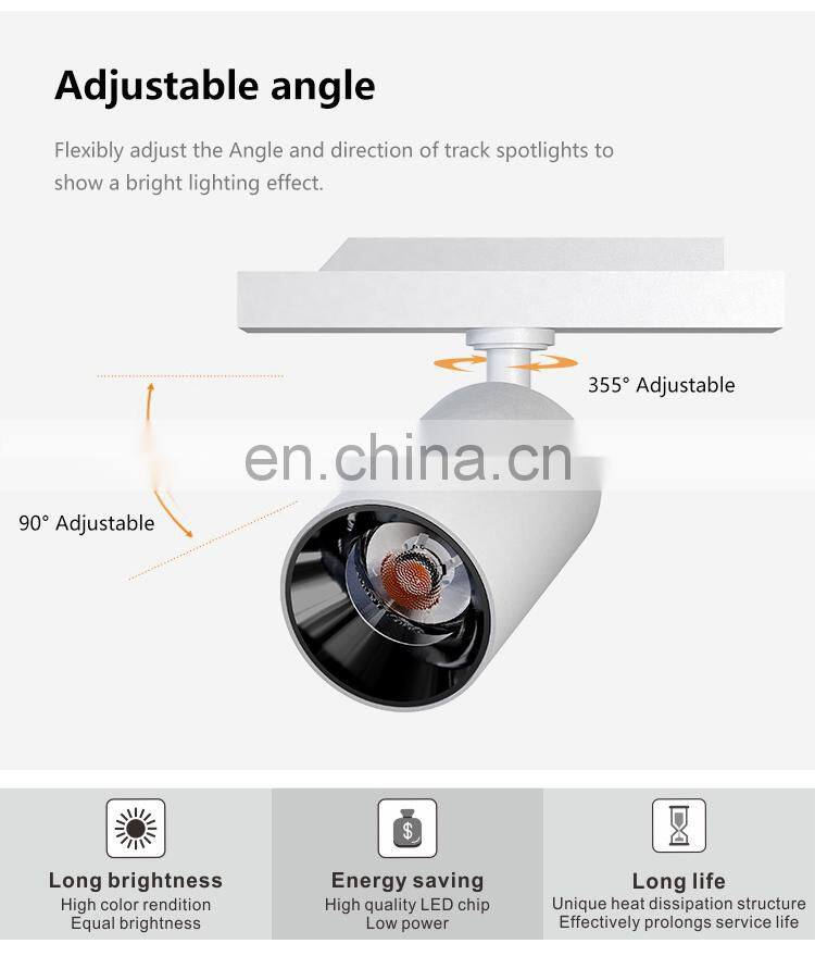 Hot Sale High Quality Aluminum PC Showroom Show Gallery Museum COB 20W LED Track Light