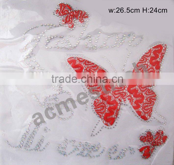 Lace Mixed Rhinestone Patches /hot fix patch /iron on patch / badge
