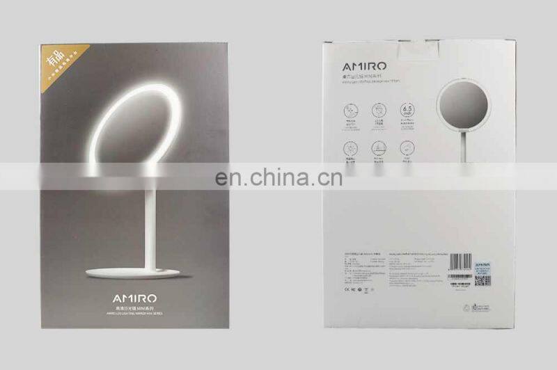Xiaomi Mijia AMIRO Mirror Dimmable Adjustable Countertop 60 Degree 2000mAh Rotating Daylight Cosmetic Makeup Led Mirror