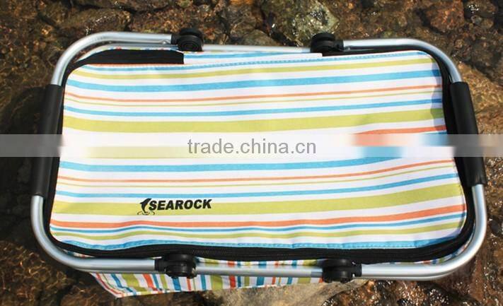 collapsible picnic basket folding picnic basket with aluminium frame