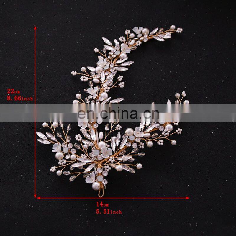 Silver Gold Bride Headwear Rhinestone Hair Jewelry for Women Tiaras Luxury Crystal Wedding Crown Diamond Bridal Headwear