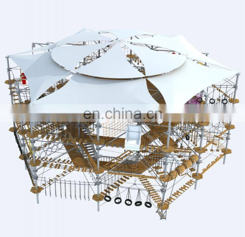 Sport Game High altitude playground equipment adult and kids commercial obstacle course