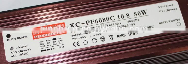 Hot sale ip65 led driver 80w constant current