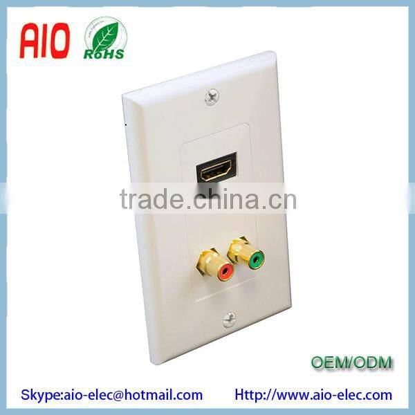 HDMI RGB RCA Connector female Component Combo Wall Plate